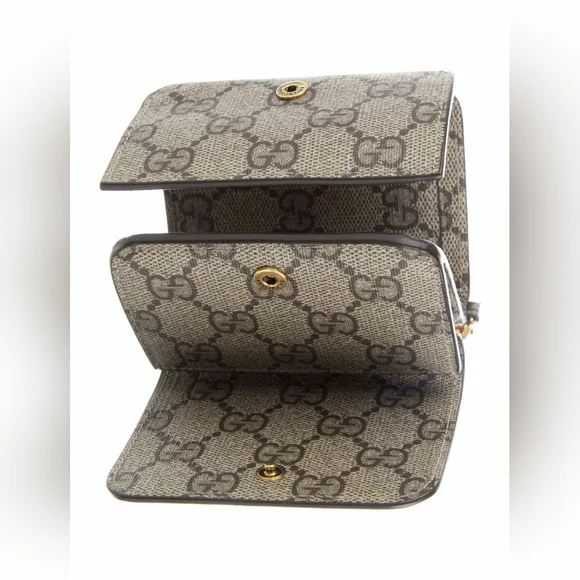 GUCCI X BALENCIAGA GG WEB SUPREME HACKER PROJECT WALLET ON CHAIN WOC - Picture 5 of 12